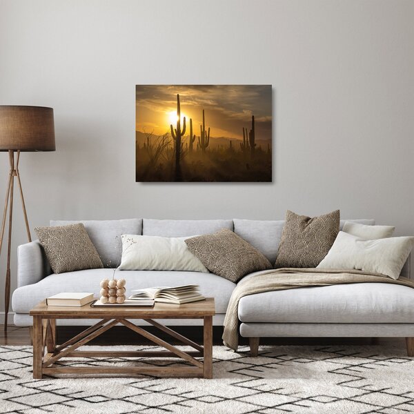 Staklena slika - Saguaro kaktusi (70x50 cm)
