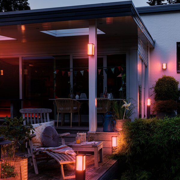 Vanjske Svjetiljka Philips Hue, Impress, prigušiv, Crno, Metal, Moderan