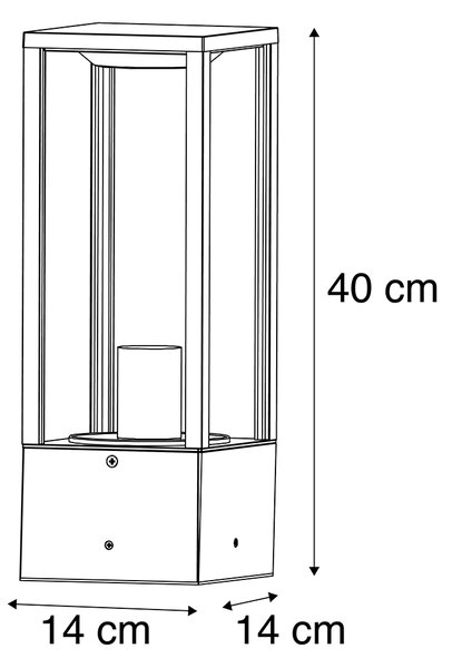 Pametna vanjska stojeća lampa crna 40 cm uključujući Wifi ST64 - Charlois
