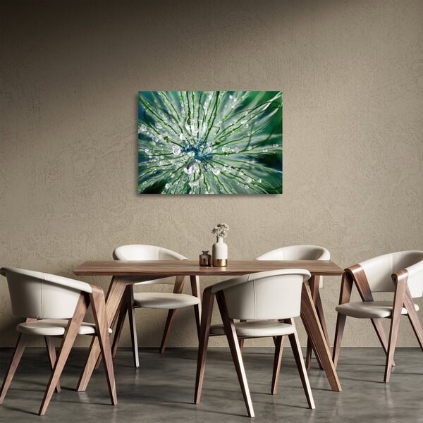Staklena slika - Makro slika cvijeta (70x50 cm)