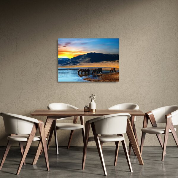 Staklena slika - Napajanje (70x50 cm)