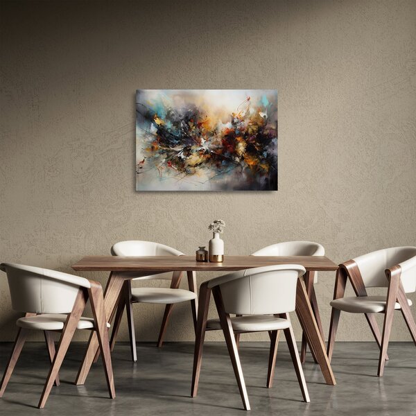 Staklena slika - Apstraktna grafika (70x50 cm)