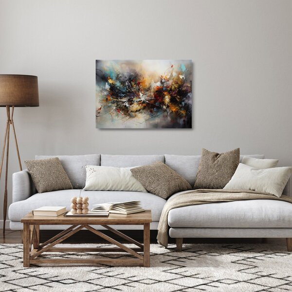 Staklena slika - Apstraktna grafika (70x50 cm)