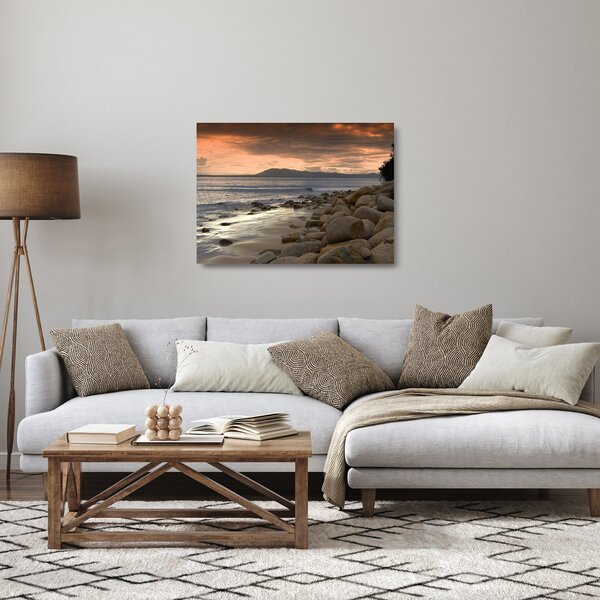 Staklena slika - More i planine (70x50 cm)