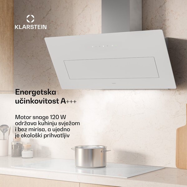 Klarstein SleekAir kuhinjska napa | A+++ | 717 m³/h | upravljanje dodirom | LED | 90 cm
