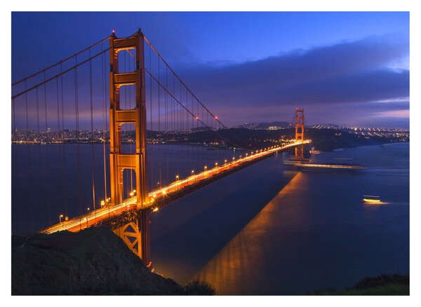 Staklena slika - Most Golden Gate (70x50 cm)