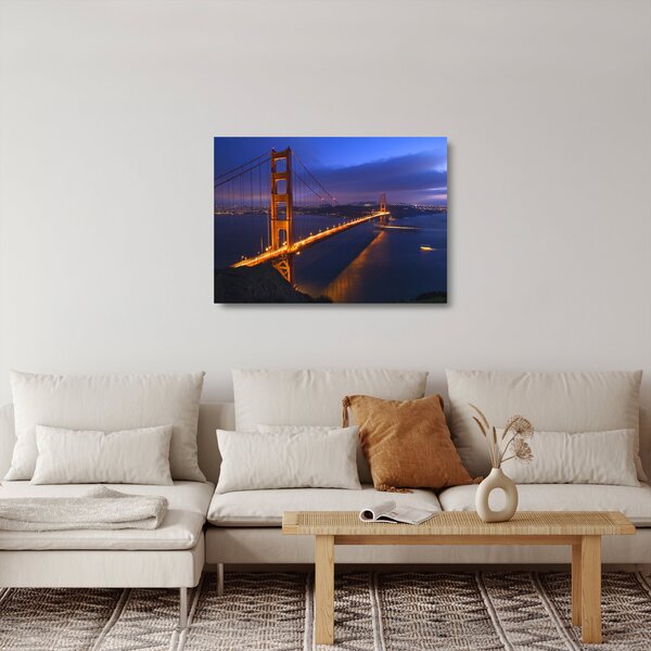 Staklena slika - Most Golden Gate (70x50 cm)