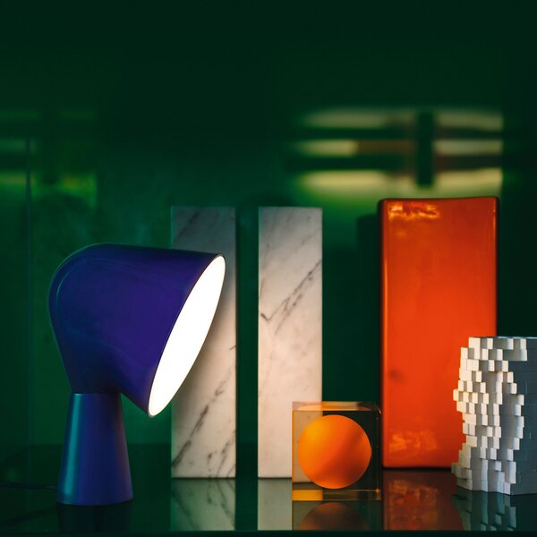 Stolne Lampa Foscarini, Binic, Plava, Dnevna soba, Plastika, Dizajn