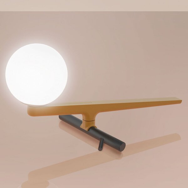 Stolne Lampa Artemide, Yanzi, prigušiv, Zlato / mjed, Dnevna soba, Metal, Dizajn