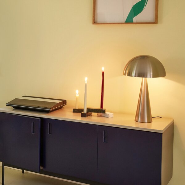 Stolne Lampa Hübsch, Mush Tall, Metalik, Dnevna soba, Metal, Dizajn