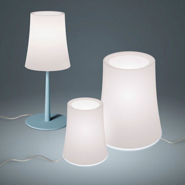 Stolne Lampa Foscarini, Birdie Easy, Plava, Dnevna soba, Metal, Dizajn