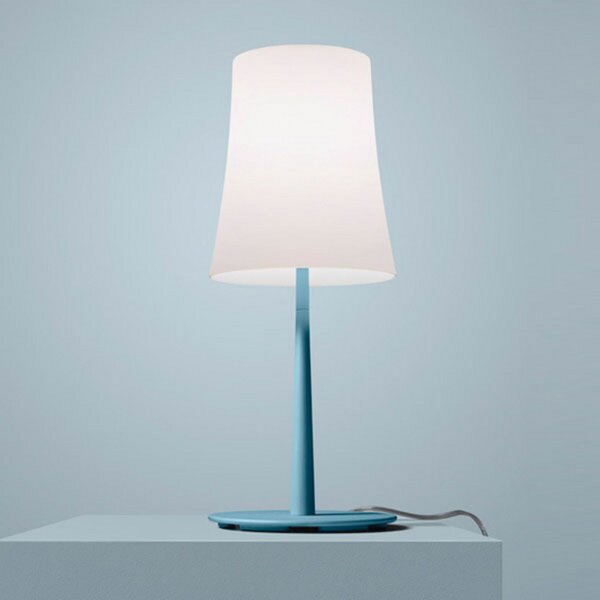 Stolne Lampa Foscarini, Birdie Easy, Plava, Dnevna soba, Metal, Dizajn