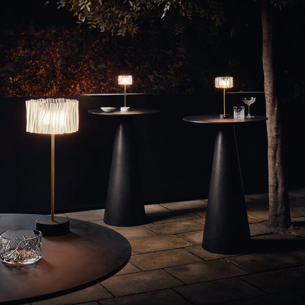 Stolne Lampa Slamp, Accordéon Battery, prigušiv, Providna, Dnevna soba, Metal, Dizajn