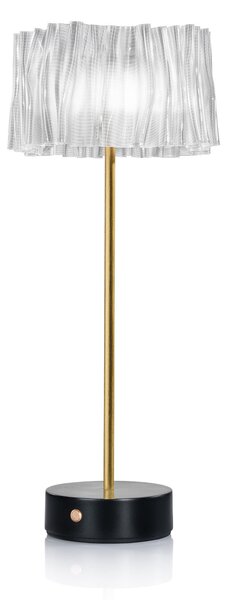 Stolne Lampa Slamp, Accordéon Battery, prigušiv, Providna, Dnevna soba, Metal, Dizajn