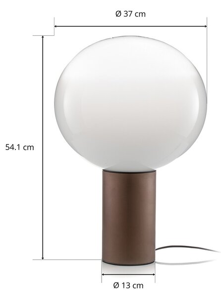 Stolne Lampa Artemide, Laguna 37, prigušiv, Bronca / stari mesing, Dnevna soba, Staklo, Dizajn