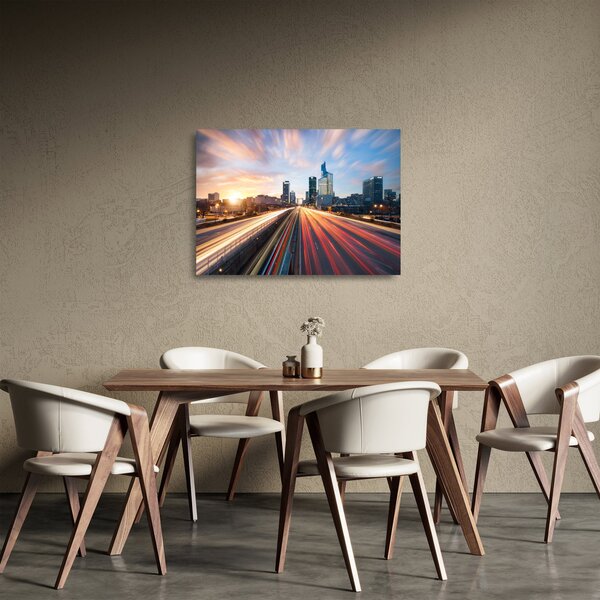 Staklena slika - Put velikog grada (70x50 cm)