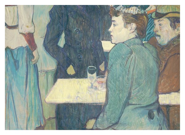 Staklena slika - Henri de Toulouse-Lautrec, A Corner of the Moulin de la Galette, reprodukcije (70x50 cm)