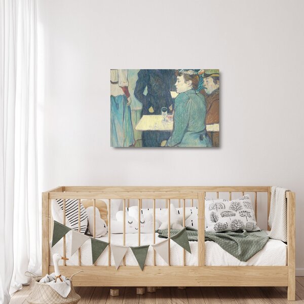 Staklena slika - Henri de Toulouse-Lautrec, A Corner of the Moulin de la Galette, reprodukcije (70x50 cm)