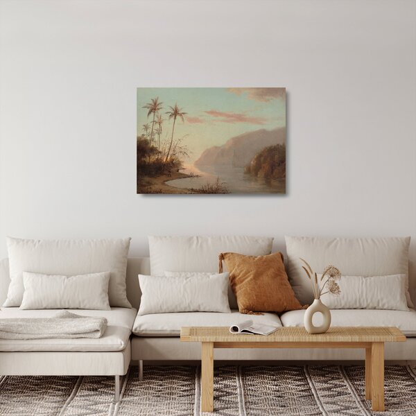 Staklena slika - Camille Pissarro, A creek in st. Thomas (Virgin Islands), reprodukcije (70x50 cm)