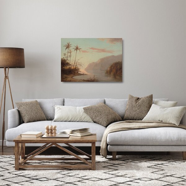 Staklena slika - Camille Pissarro, A creek in st. Thomas (Virgin Islands), reprodukcije (70x50 cm)