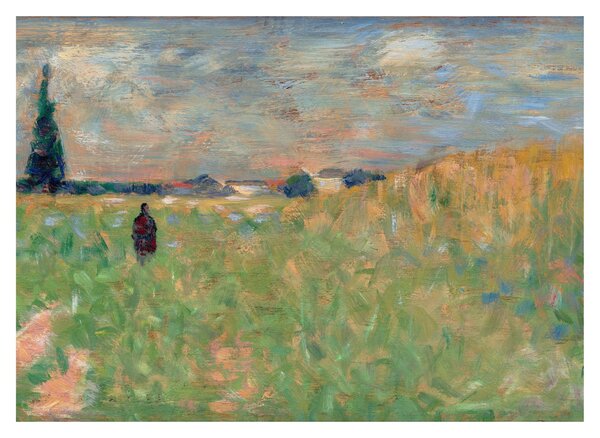 Staklena slika - Georges Seurat, A Summer Landscape, reprodukcije (70x50 cm)
