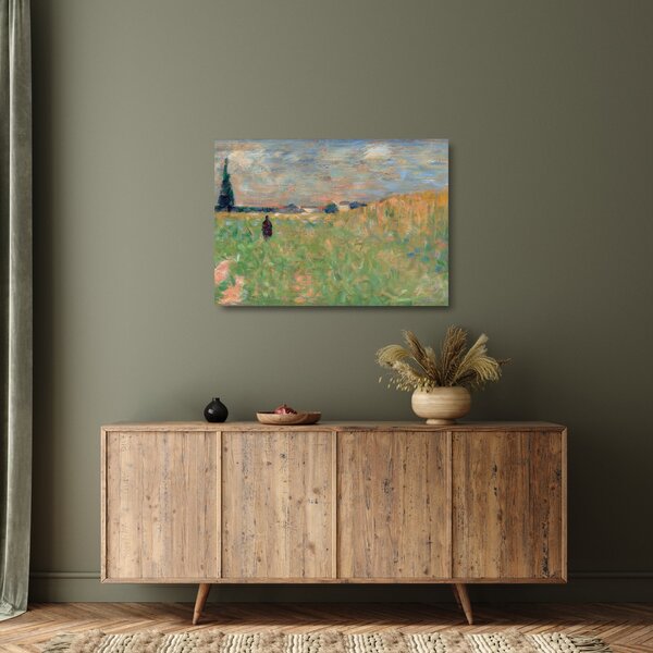 Staklena slika - Georges Seurat, A Summer Landscape, reprodukcije (70x50 cm)