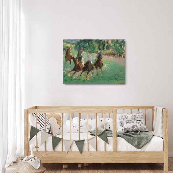 Staklena slika - Edouard Manet, At the Races, reprodukcije (70x50 cm)