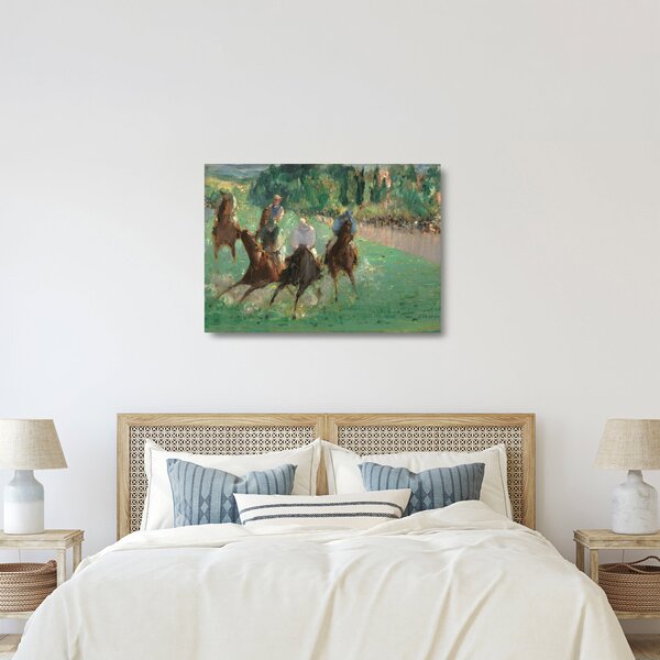 Staklena slika - Edouard Manet, At the Races, reprodukcije (70x50 cm)