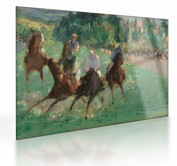 Staklena slika - Edouard Manet, At the Races, reprodukcije (70x50 cm)