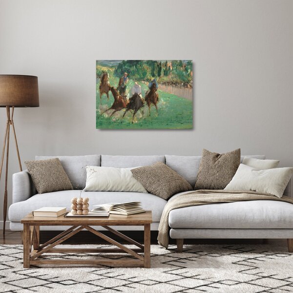 Staklena slika - Edouard Manet, At the Races, reprodukcije (70x50 cm)