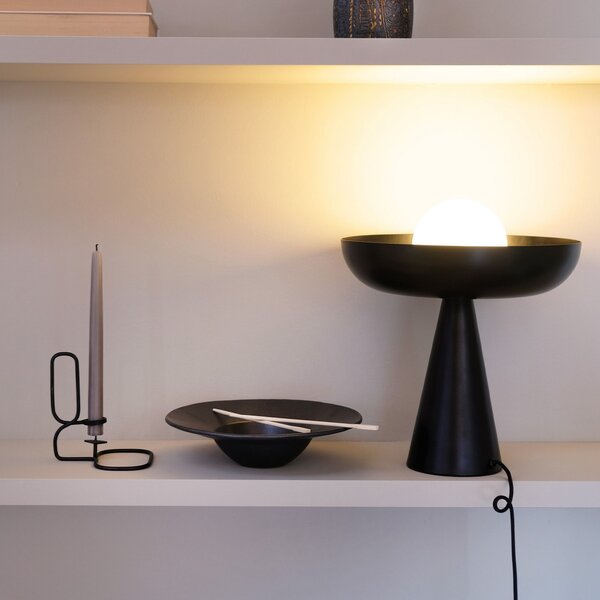 Stolne Lampa Dyberg Larsen, Ava, Crno, Dnevna soba, Metal, Dizajn