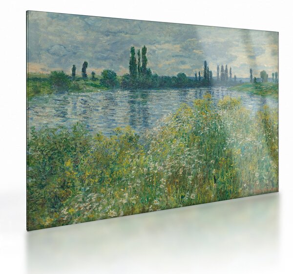 Staklena slika - Claude Monet, Banks of the Seine, reprodukcije (70x50 cm)