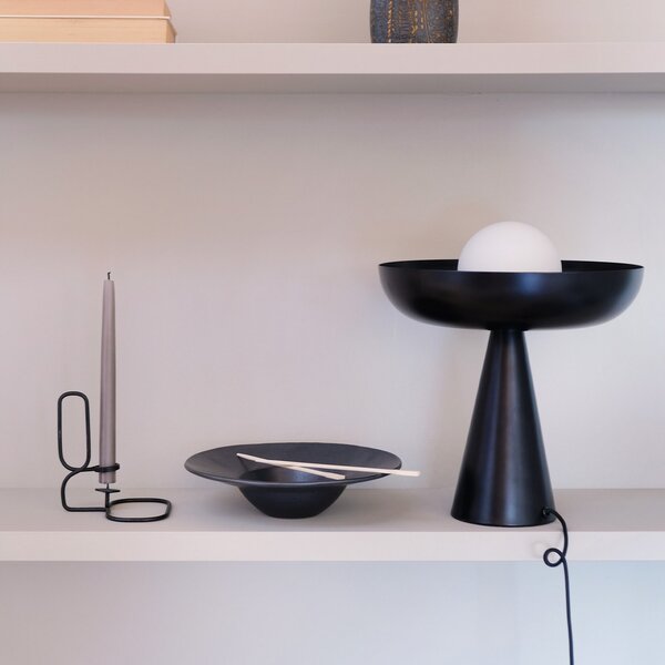 Stolne Lampa Dyberg Larsen, Ava, Crno, Dnevna soba, Metal, Dizajn