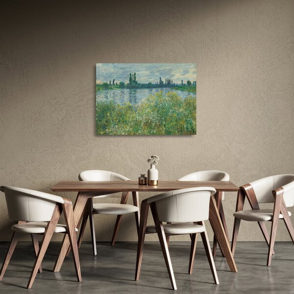 Staklena slika - Claude Monet, Banks of the Seine, reprodukcije (70x50 cm)
