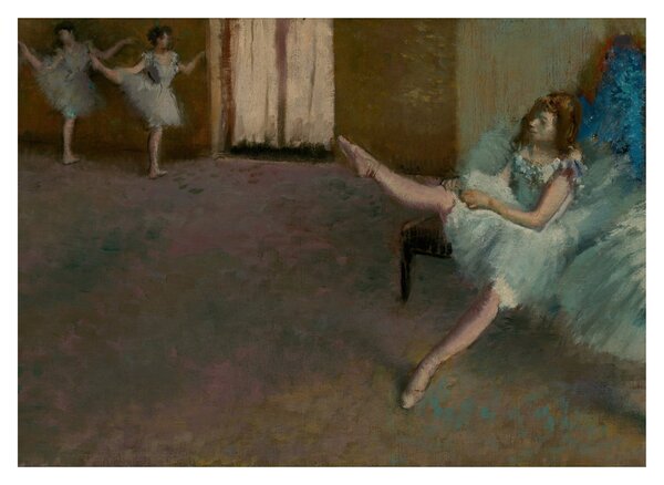 Staklena slika - Edgar Degas, Before the Ballet, reprodukcije (70x50 cm)