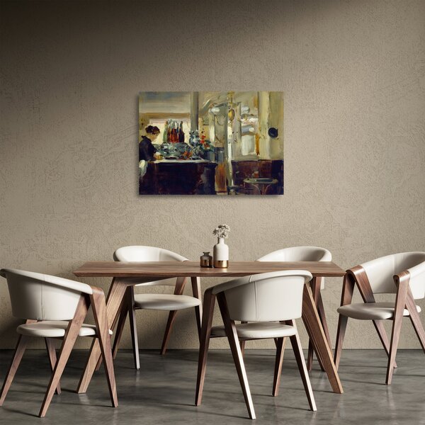 Staklena slika - Style of Edouard Manet, Bon Bock Cafe, reprodukcije (70x50 cm)