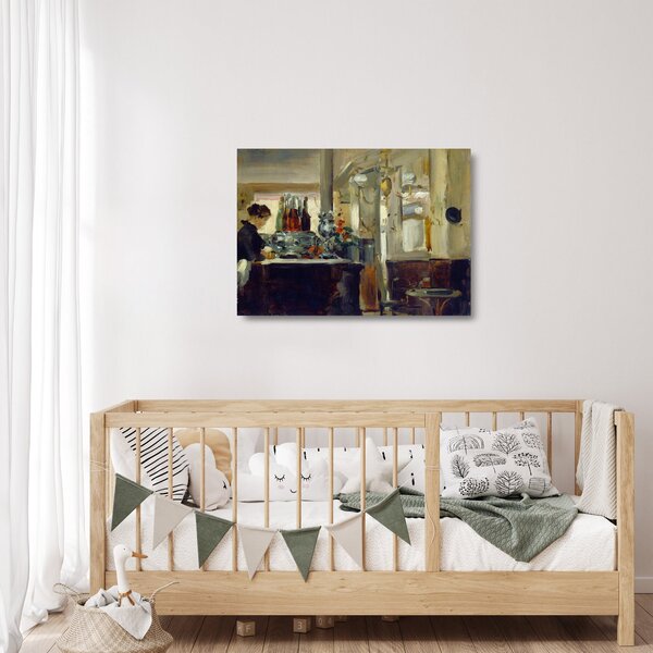 Staklena slika - Style of Edouard Manet, Bon Bock Cafe, reprodukcije (70x50 cm)
