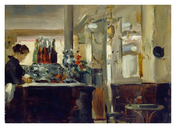 Staklena slika - Style of Edouard Manet, Bon Bock Cafe, reprodukcije (70x50 cm)
