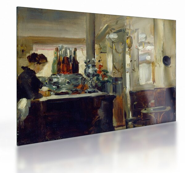 Staklena slika - Style of Edouard Manet, Bon Bock Cafe, reprodukcije (70x50 cm)