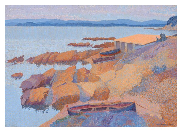 Staklena slika - Henri Edmond Cross, Calanque des Antibois, reprodukcije (70x50 cm)