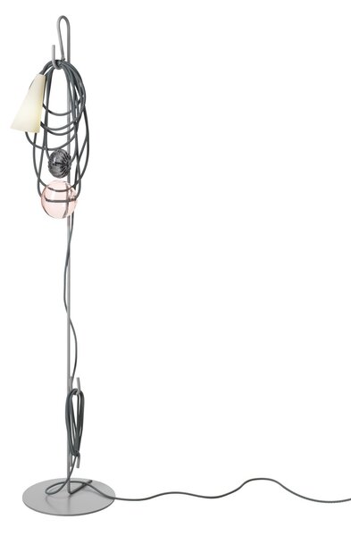Podne Lampa Foscarini, Filo, Sivo, Dnevna soba, Metal, Dizajn