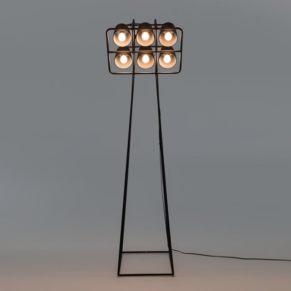 Podne Lampa SELETTI, Multilamp, prigušiv, Crno, Dnevna soba, Metal, Dizajn