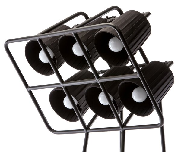 Podne Lampa SELETTI, Multilamp, prigušiv, Crno, Dnevna soba, Metal, Dizajn