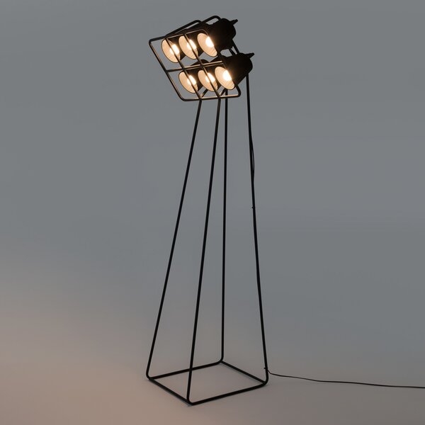 Podne Lampa SELETTI, Multilamp, prigušiv, Crno, Dnevna soba, Metal, Dizajn