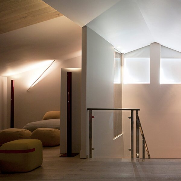 Podne Lampa Artemide, Ilio, prigušiv, Crvena, Dnevna soba, Metal, Dizajn