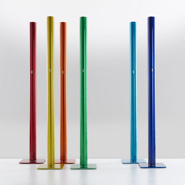 Podne Lampa Artemide, Ilio, prigušiv, Crvena, Dnevna soba, Metal, Dizajn