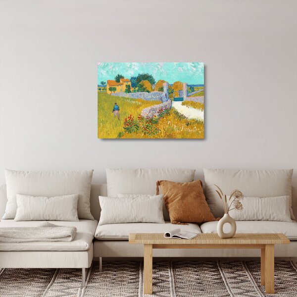 Staklena slika - Vincent van Gogh, Farmhouse in Provence, reprodukcije (70x50 cm)