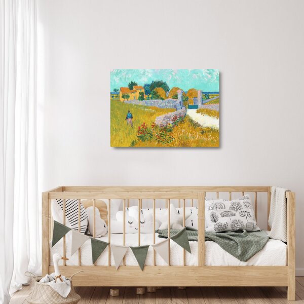 Staklena slika - Vincent van Gogh, Farmhouse in Provence, reprodukcije (70x50 cm)