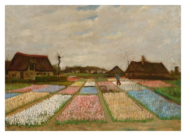 Staklena slika - Vincent van Gogh, Flower Beds in Holland, reprodukcije (70x50 cm)
