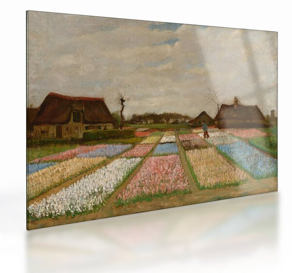 Staklena slika - Vincent van Gogh, Flower Beds in Holland, reprodukcije (70x50 cm)